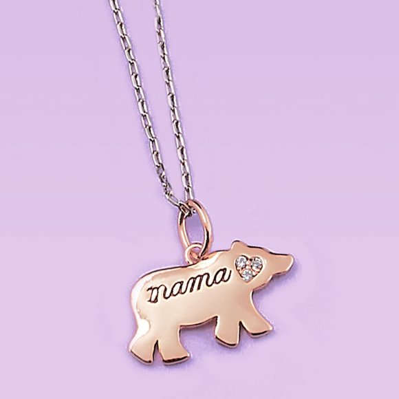 Mama Bear Necklace, Charmed Aroma Mama Bear Mothers Day Collection - Picture 3 of 3